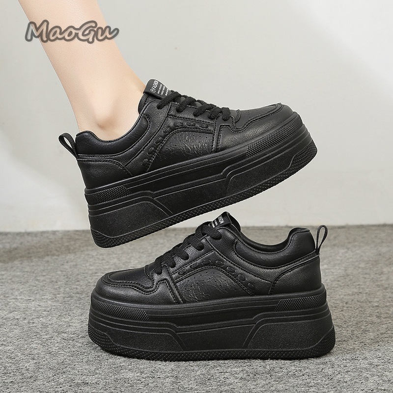 Women'S Shoes Size 40 In Us - Height Increasing Platform White Sneakers Female
