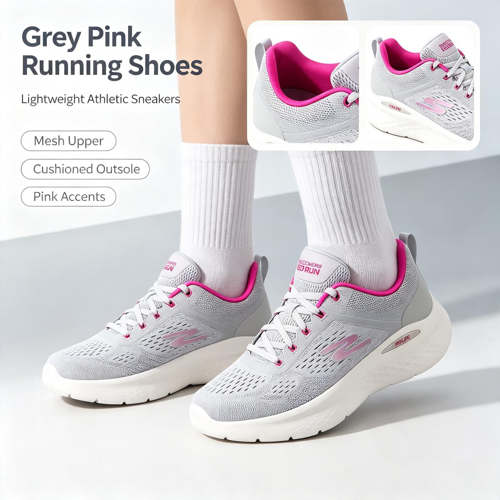 Women Shoes Skechers - Skechers New Women Running Shoes 129423-GYPK