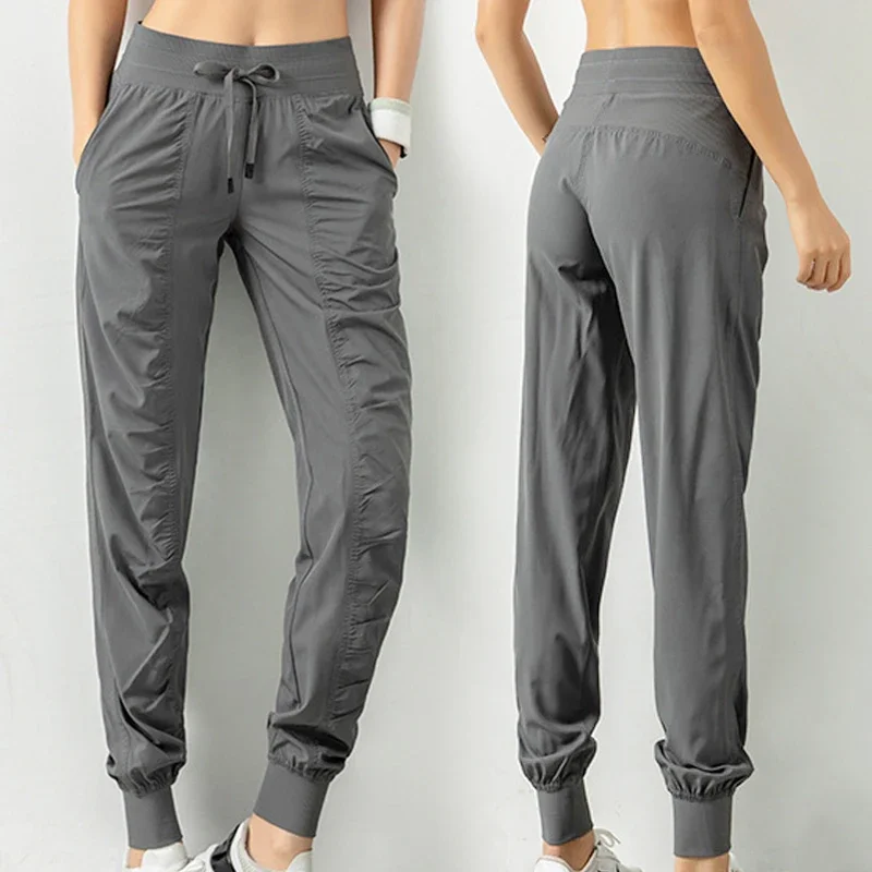 Women Shoes Joggers - Sweatpants Fabric Drawstring Running Sport Joggers