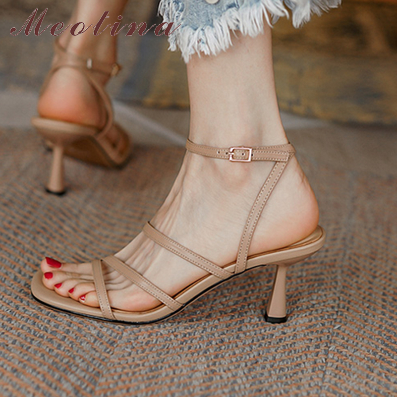 Women'S Shoes Size 40 In Us - Meotina Sandals Women Shoes Square Ankle