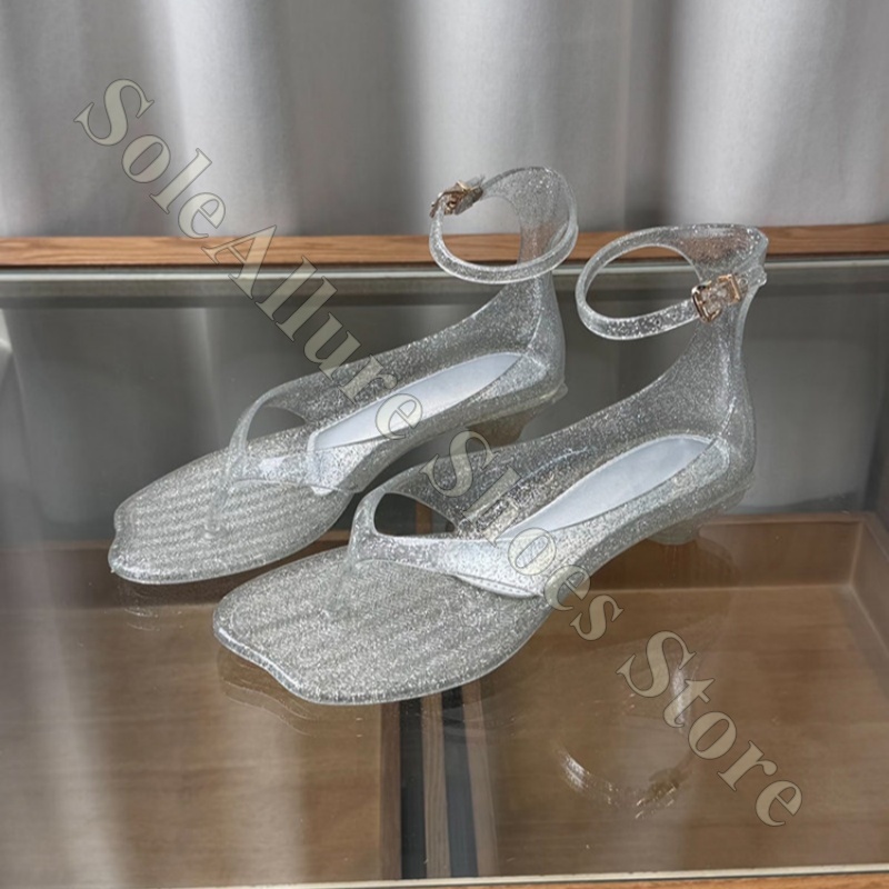 Glitter Jelly Sandals With Ank - Jelly Sandal Women review and price