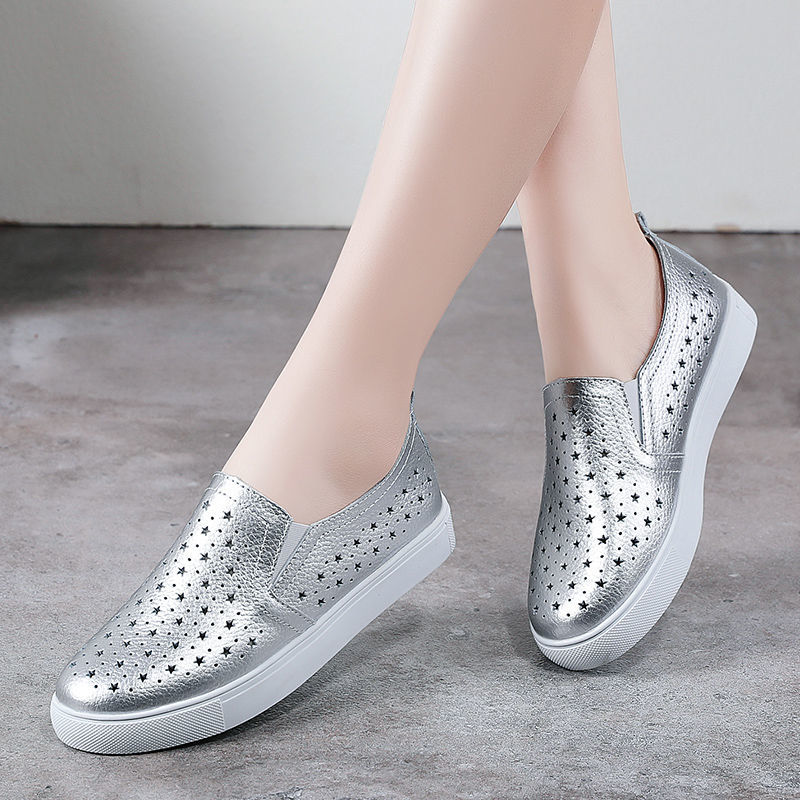 Spring Summer Silver Flats Hol - Women'S Shoes For Standing All Day review and price