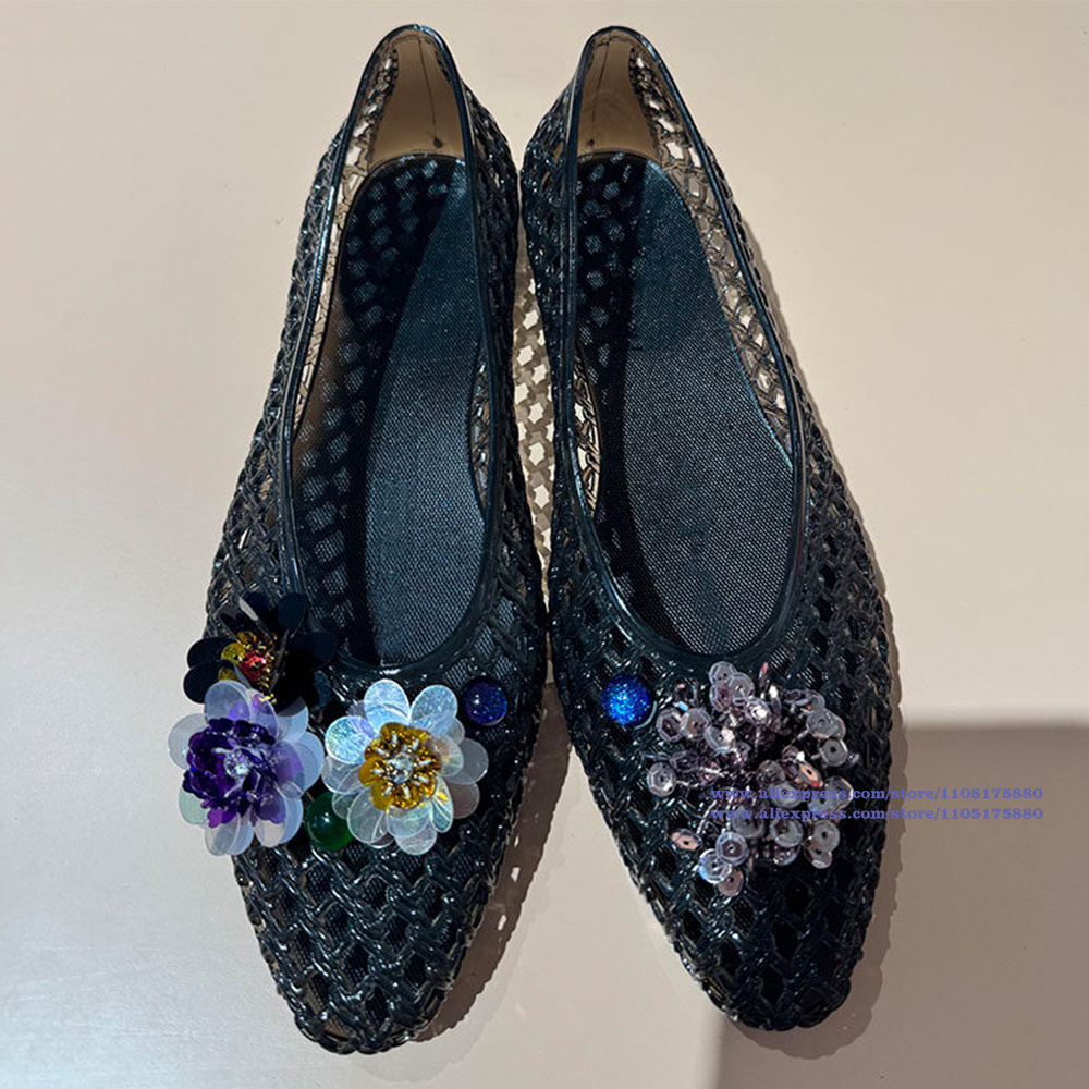 Glitter Gold Hollow Jelly Flat - Jelly Sandal Women review and price