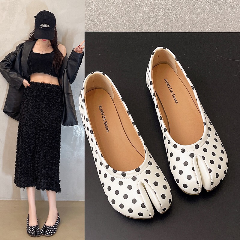 Women Split Toe Flats Polka Do - Women'S Shoes For Standing All Day review and price