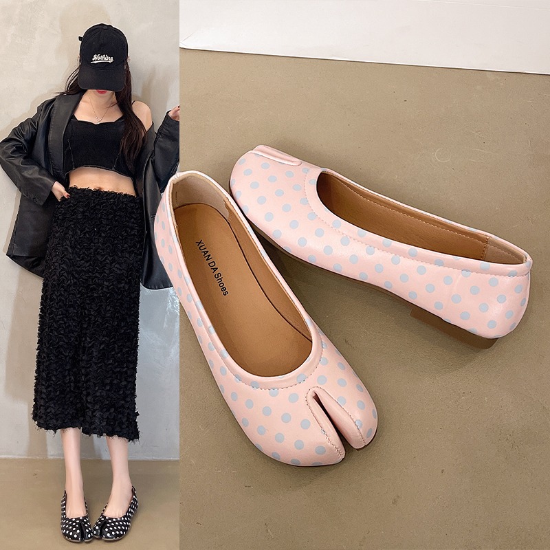 Women Split Toe Flats Polka Do - Women'S Shoes For Standing All Day review and price