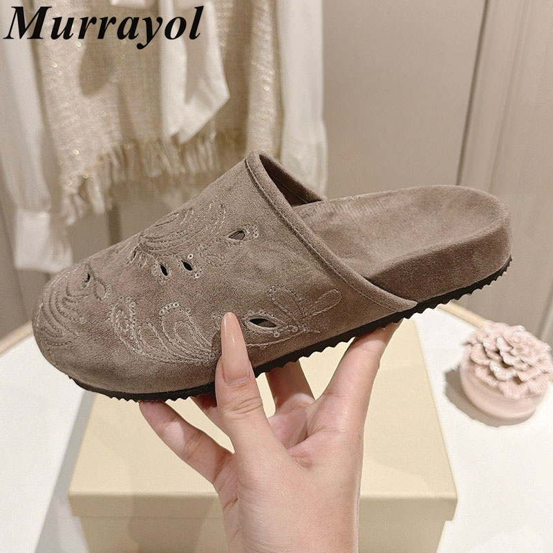 Half Slippers Women Cow Suede  - Kids Shoes Women review and price