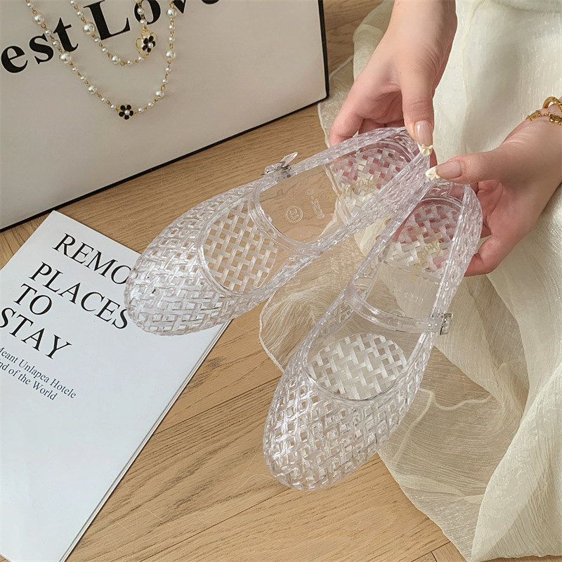 Transparent crystal women's sh - Jelly Sandal Women review and price