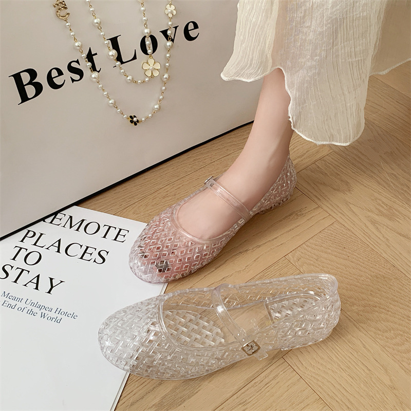 Transparent crystal women's sh - Jelly Sandal Women review and price