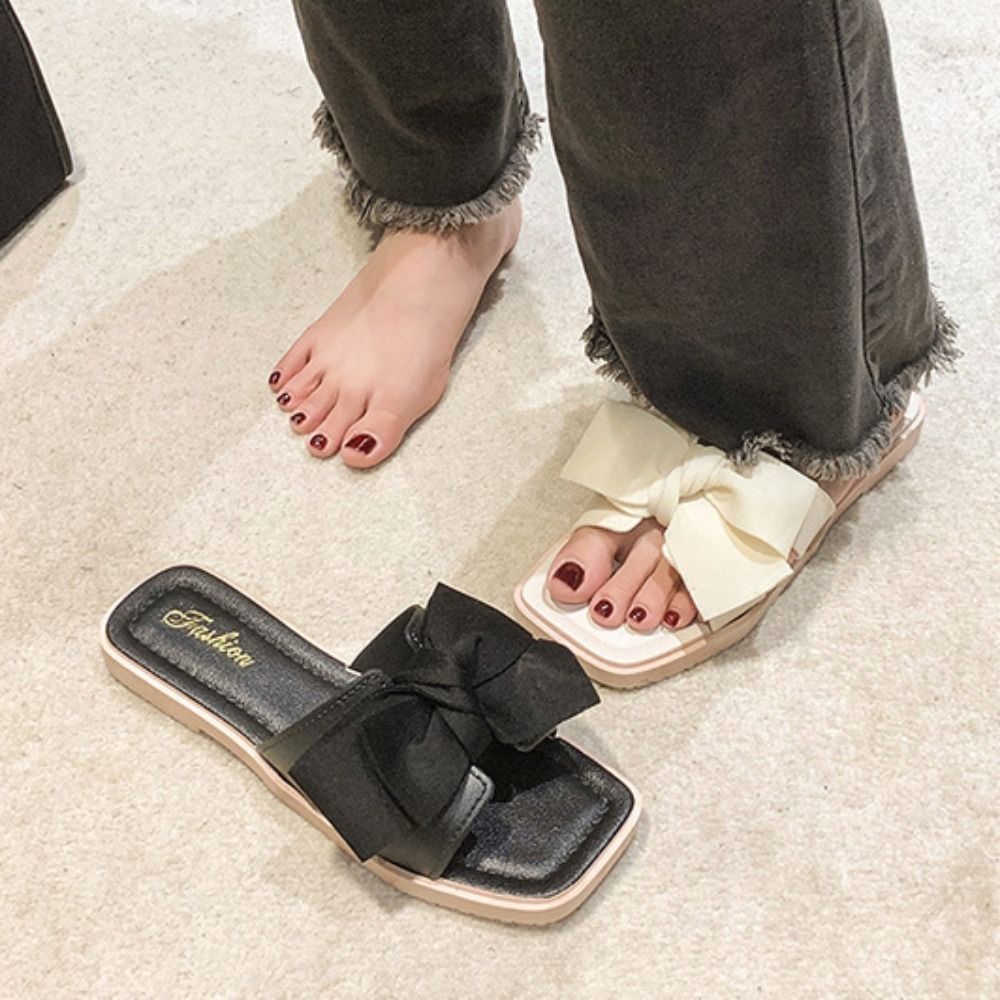 Casual Soft Sole Bowknot Slipp - Jelly Sandal Women review and price